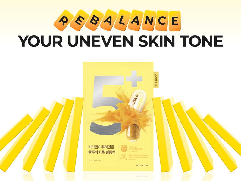 [numbuzin official shop] No.5 Sheet Mask | Vitamin Spotlight Sheet Mask | 4 Sheets