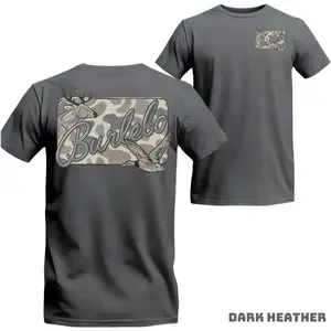 Vintage Camo Hunting T Shirt, Deer And Duck Outdoor Graphic Tee For Men And Women, Casual Unisex Sportsman Shirt, Rustic Everyday Wildlife Apparel With Country Style