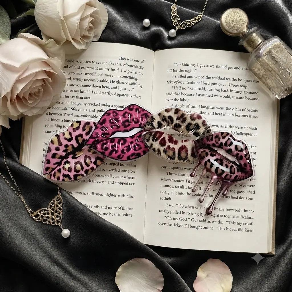 Sexy Lips Leopard Phone Grip, Wild Cheetah Animal Print Mobile Stand, Trendy Pink Safari Holder, Universal Smartphone Case Support Gift For Her