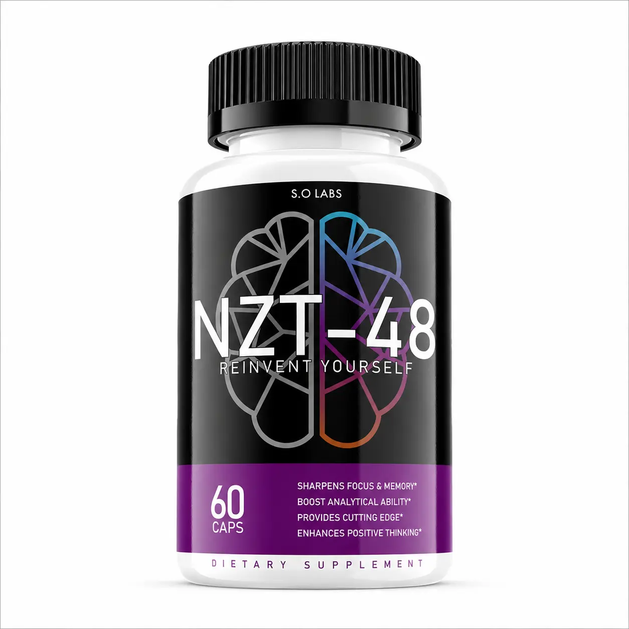 NZT-48 Brain Booster, NZT-48 Limitless Memory Focus Nootropic (60 Capsules)