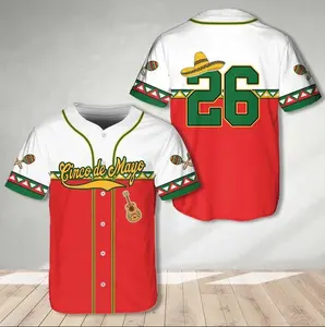 Cinco de Mayo Mexico Baseball Jersey, 5th May Puebla Mexican Heritage Pride Shirt, Viva Mexico Cinco de Mayo Celebration Sports Jersey for Adults Youth Kids