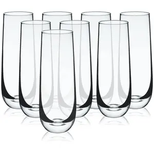 True Stemless Champagne Flutes Set of 8 True Stemless Champagne Flutes Set of 8
