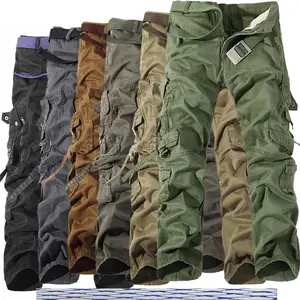 Men's Tactical Cargo Pants |           8-Pocket Loose Fit Cotton Workwear for Outdoor Use, Sizes 28-42 Menswear TrouserBeige Black pants men summer work outfits BeigePlain Plain Camouflage
