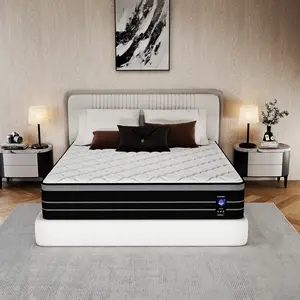 【Mother's Day Gift】Hybrid Mattress in a Box,12/14 Inch, Twin / Full / Queen / King SizesCooling Memory Foam & Pocket Springs, MediuFirm, Pressure Relief, CertiPUR-US & OEKO-TEXCertified colcho  para  cama queen size mattress jelly bed mattress colchone