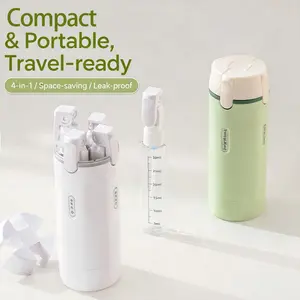 4 in 1 Travel Dispenser Bottle, Refillable Leak Proof Travel Containers Cosmetic Pump Dispensers, Portable,4 Pack 30ML Travel Bottles for Toiletries