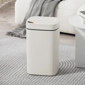 Rechargeable Smart Sensor Trash Can – Touchless Motion Detection, Auto Open/Close, Odor-Sealed Silent Lid, 3 Modes (Sensor/Touch/Button), Sleek Modern Design, Easy-Clean & Durable for Kitchen, Bathroom, Office
