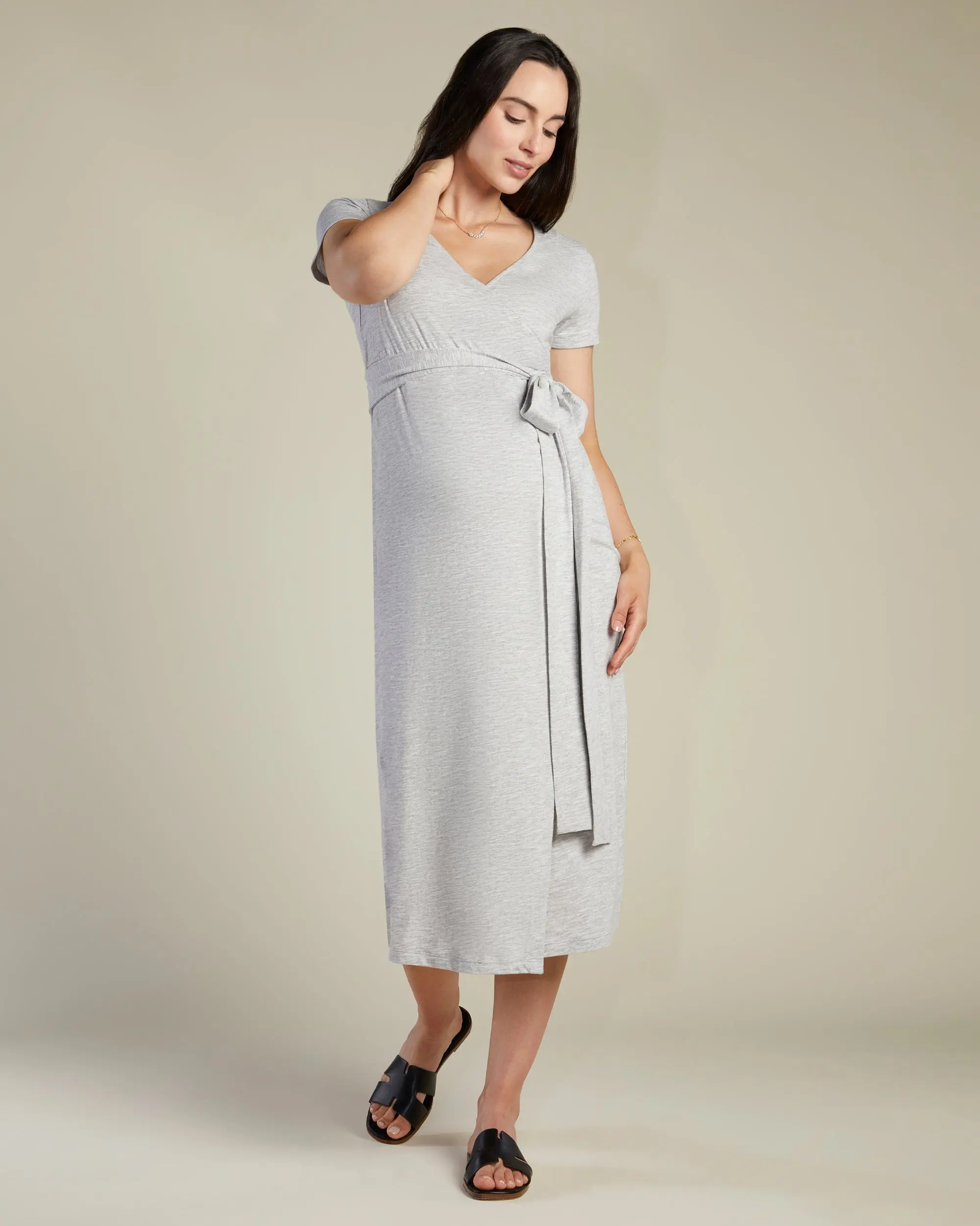 Women's Willow Short-Sleeve Wrap Maxi Dress