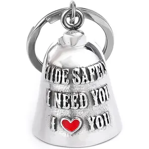 Motorcycle Angel Bell Biker Accessory| Stainless Steel 3D Riding Guardian Bell for Men & Women, Good Luck Safety Bell for Motorcycles Bikes E‑Bikes