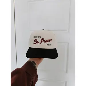 Order Me a Dr Pepper Hat – Funny Embroidered Trucker Cap, No-Fade Colors, Wash After Wash, Trendy Outfits, Stay Ahead of the