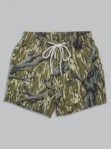 Men's Camo Print Letter Tape Boxer Briefs, Regular Fit Casual Comfy Breathable Short-leg Boxer Briefs, Men's Underwear for Summer