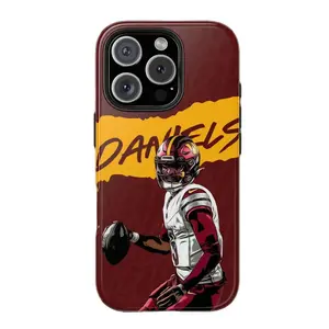 Jayden Daniels Phone Case Impact Resistant Commanders Phone Case For iPhone X 11 12 13 14 15 16 Plus Pro Max screen protector Shockproof Protection