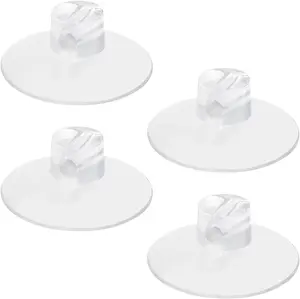 4 Pack Bathroom Shower Caddy Connectors Suction Cups - Heavy Strength Clear Suction Cups Compatible