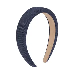 Unique Bargains Fashion Denim High Cranium sponge Headbands 1 Pc