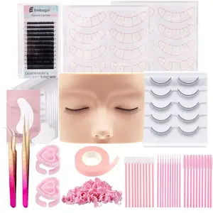 Eyelash Extension Practice Kit, 58pcs/set Beginner's Practice False Eyelash & Tool Accessories, False Eyelash Extension Practice Set