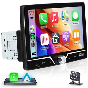 Single Din Car Stereo Carplay Android Auto, Driauto 7 Inch HD Touch Screen Car Radio with Bluetooth Single Din Mirror Link FM Radio with Backup Camera EQ, Car Audio Receiver Support USB/Type-C SWC