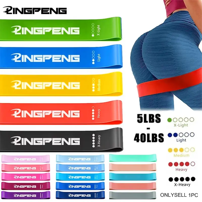 LINGPENG Resistance Loop Exercise Bands, 5 Counts/set Home Workout Gear Work Out Equipment Fitness Training Band Resistance Levels Heavy Exercise Bands Elastic Band Suitable for Arm Leg Stretching and Strength Training Workout Band