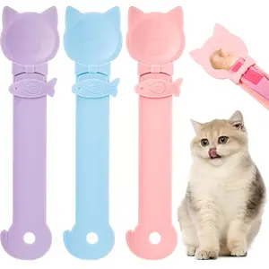 Cat Treat Spoon Set 3-Pack Squeeze Feeder for Licky Treats & Wet Food Multi-Function Dispenser Easy Feeding Pet Gift mess free  Water and Food Dispenser Portable