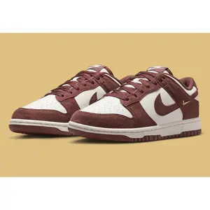 Women's Nike Dunk Low "Red Sepia IB4417-104 Gold Mini Swoosh Fashion Athletic Sneaker Fall