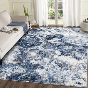 Modern Abstract Printed Rug Washable Area Rug Ultra Thin Foldable Interior Decorative Carpet for Office Corridor Bedroom Living Room