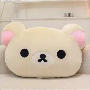 Latest Best-selling Cute Rilakkuma Plush Warm Hand Pillow Cartoon Bear Peluche Stuffed Toy Soft Cushion Birthday Gift