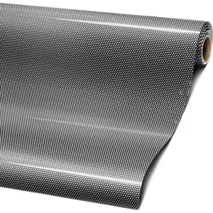 -Way Perforated Black Vinyl  Window Film Adhesive Glass Wrap Roll (1ft x 54 inches)