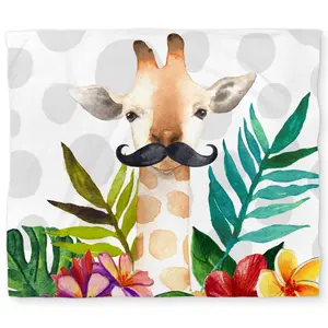 Begin Home Decor C1DCKSW0I4RTL3 Exotic Giraffe Beige Bedroom King Size Duvet Cover - Home Decor