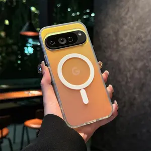 HISTORYOO for Google Pixel Magnetic Iridescent Armor Shield, Shockproof Protective Magnetic Case For Pixel 10/9/8 Full Series Compatible with MagSafe Holographic Iridescent Color Changing Effect Fashion Slim Cute and Unique Matt Protective Phone Cover