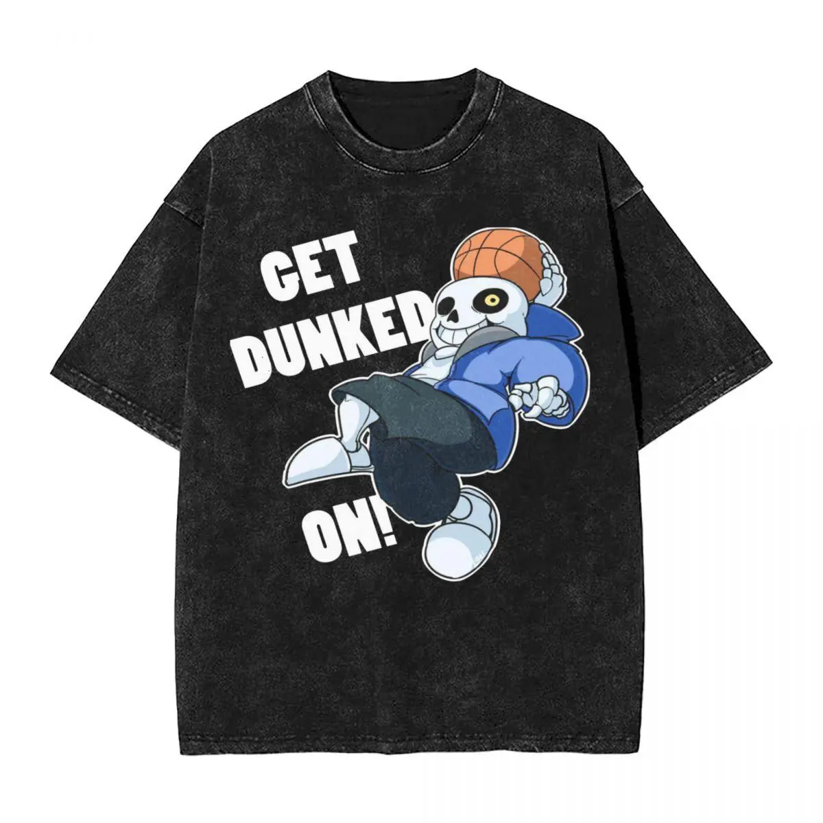Washed T Shirts Sans Undertale Hip Hop Vintage T-Shirt High Street Streetwear Short Sleeve Summer Tops 8Tee Shirt Men Women