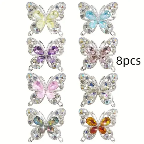 8 Double-Sided Dazzling Decoration Beads, Craft Embellishments for DIY Jewelry, Office Stationery Bead Pen and Craft Projects