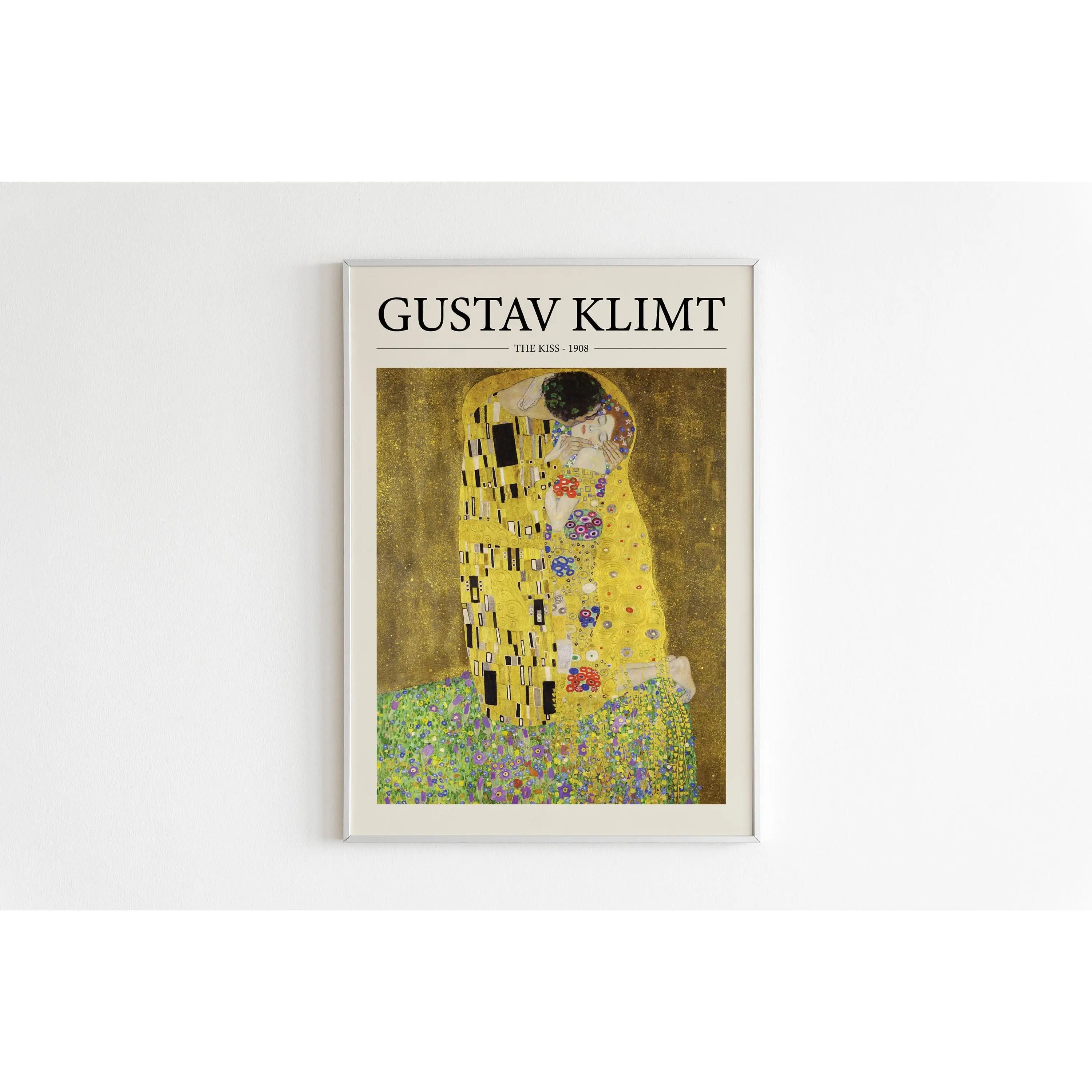 Gustav Klimt The Kiss Unframed Poster - Fine Art Print, Classic Artwork, Premium Paper Quality, Available in Various Sizes, 230gsm Glossy Paper
