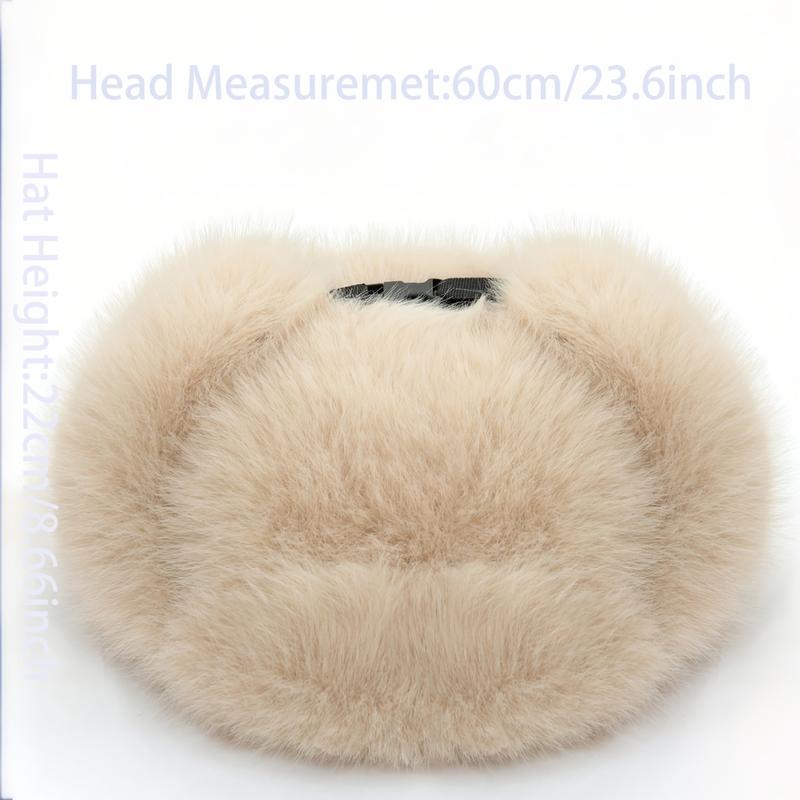 Elegant Retro Thickened Faux Fur Ushanka Hat - Warm Pilot Cap with Ear Coverage, Ideal for Hiking, Skiing, Cycling & Daily Wear, Classic Polyester Fisherman Hat with Hook-and-Loop Closure, Outdoor Headwear | Vintage Style Hat | Faux Fur Hat Elegant Retro Thickened Faux Fur Ushanka Hat - Warm Pilot Cap with Ear Coverage, Ideal for Hiking, Skiing, Cycling & Daily Wear, Classic Polyester Fisherman Hat with Hook-and-Loop Closure, Outdoor Headwear | Vintage Style Hat | Faux Fur Hat