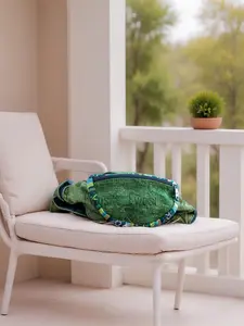 Fwosi Green Hemp Fanny Pack, Durable Fabric, Adjustable Strap, Ideal for Outdoor Use