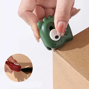 Cartoon Small Dinosaur Craft Knife Ceramic Magnetic Fridge Magnet, Compact Portable Playful Fun Unboxing Tool for Packages, Ideal for Opening Boxes