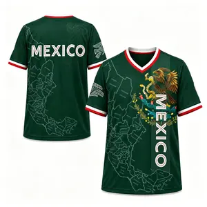 [Summer Wins] 2026 Soccer Jersey Mexico for Men, Mexico Map Design Jersey, Mexico Pride Soccer Shirt for Fans and Players, Game Day Outfit Idea