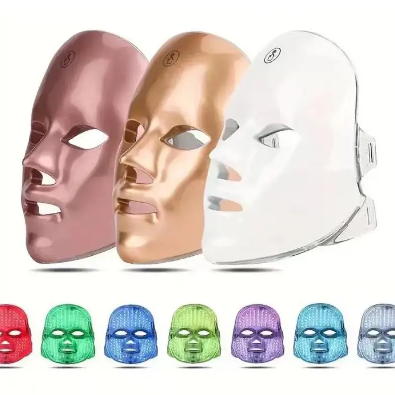 Beauty Instrument Color Light Mask LED Seven Colors, Photonic Skin Rejuvenation Mask, Face Mask Glowing Skin, Brightening Mask, Home Use Large Lamp, New Model Cd07s
