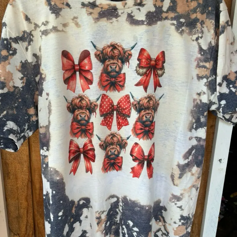 Mystery Christmas 3 T-Shirt Bundle Bag - 3 Bleached T-Shirts with Surprise Themes for Festive Outfits