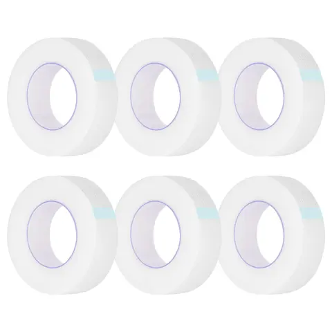 6 Rolls Adhesive Eyelash Tape, Breathable PE Lash Tape,Eyelash Extension Supplies - 9 m/10 Yard Each Roll (Transparent)
