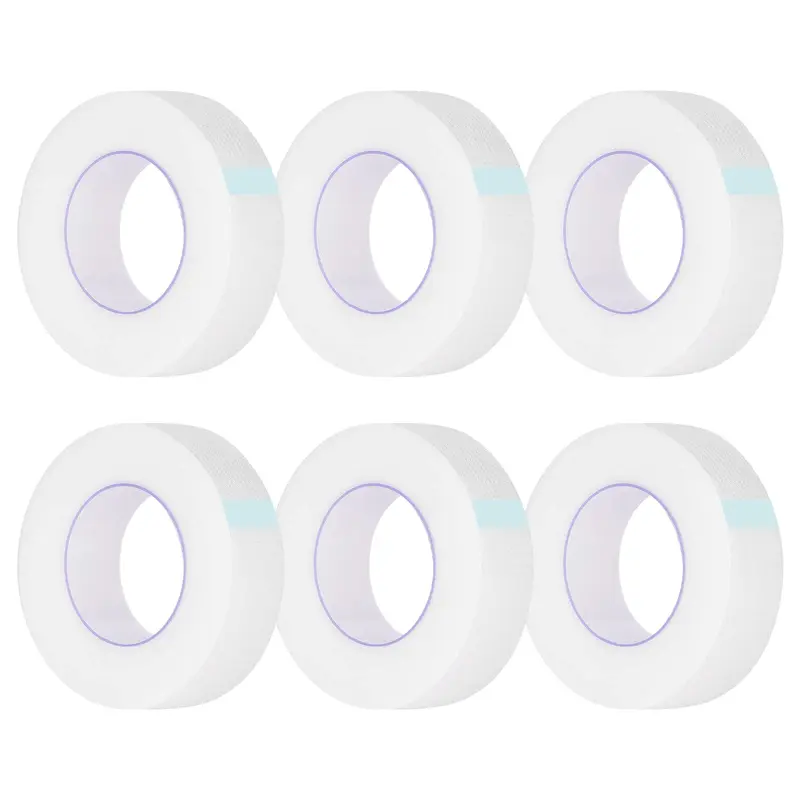 6 Rolls Adhesive Eyelash Tape, Breathable PE Lash Tape,Eyelash Extension Supplies - 9 m/10 Yard Each Roll (Transparent)