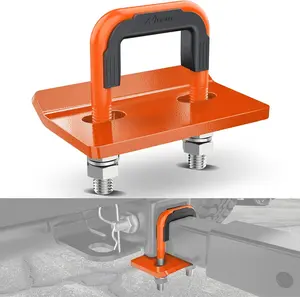 Nilight Trailer Hitch Tightener for 2 Inch Trailers Hitches Mount Anti Rattle Heavy Duty Steel with Rubber Cover Orange U Bolt Glossy Coating Plate Electrophoresis Anti-Rust Triple Protective Tow Hook Boating