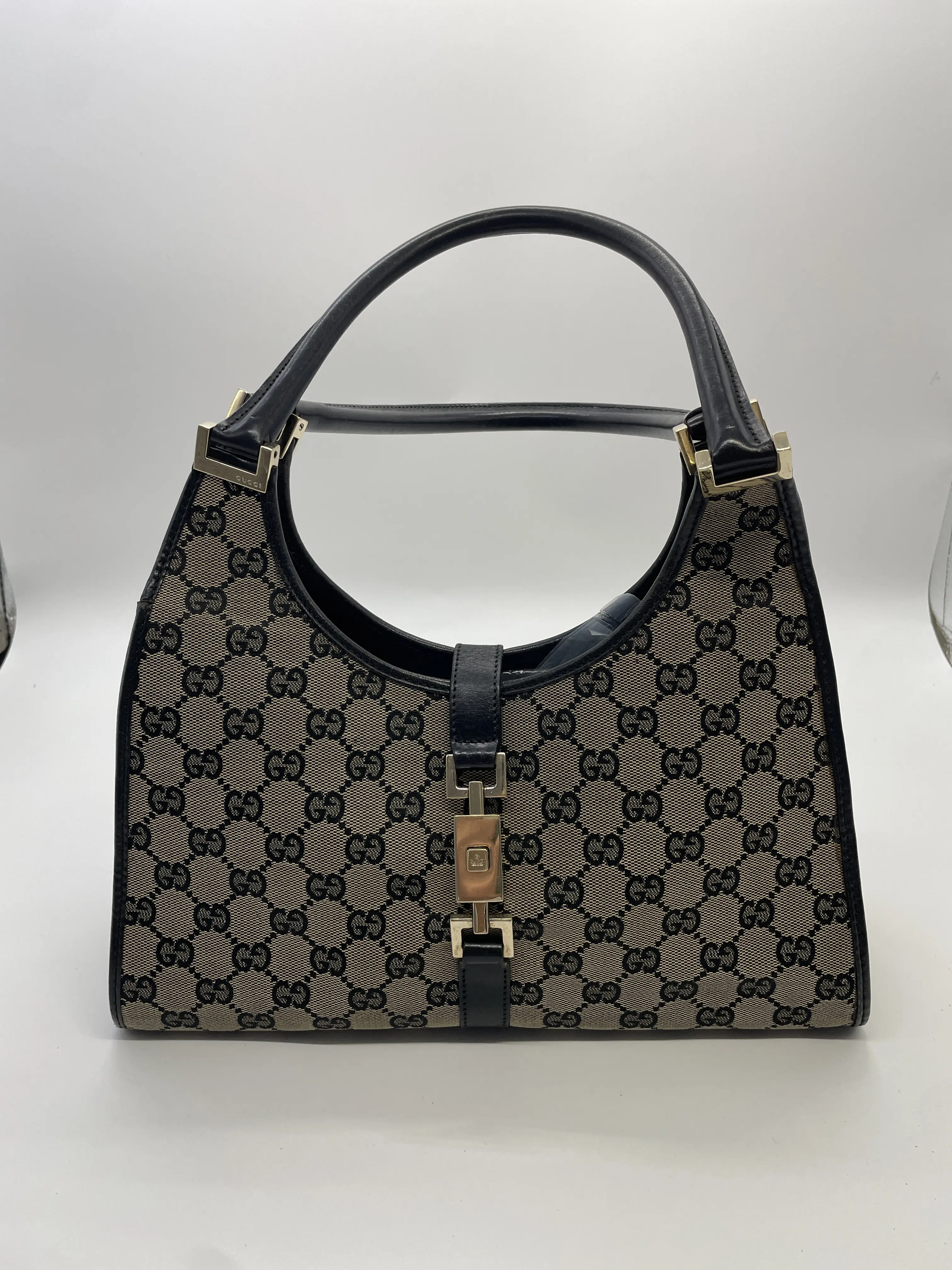 Pre-owned GUCCI Vintage GG Canvas Jackie Shoulder Bag