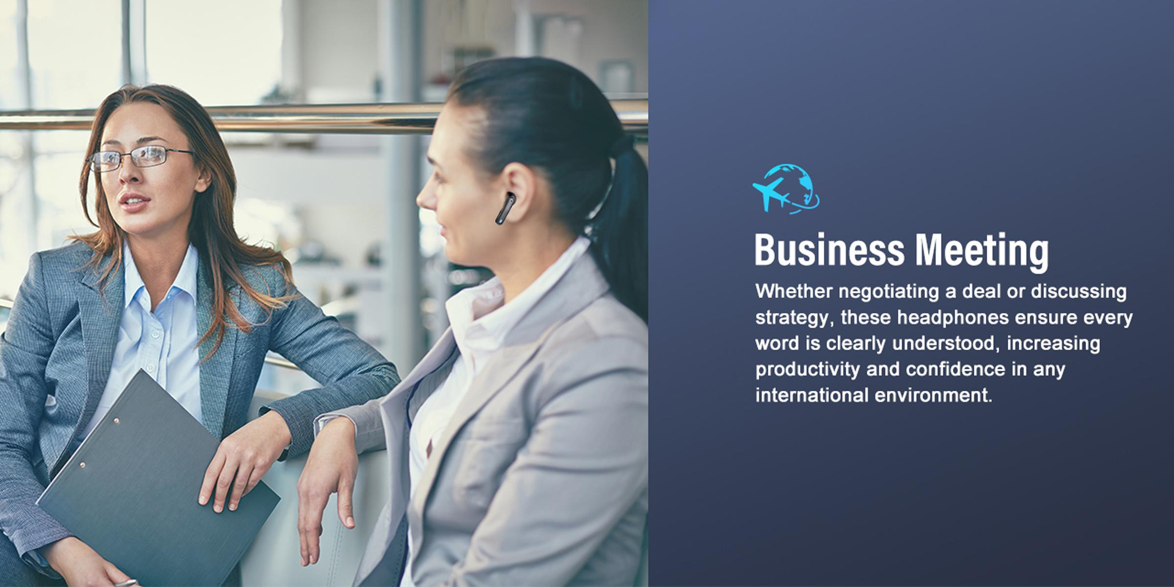 AI Translation Earbuds Real Time 156+ Languages Translator Ear Buds Audifonos Traductores Inglés Español 60H Playtime Wireless Earphones AI Bluetooth Headphones for Travel Meeting Learning Black