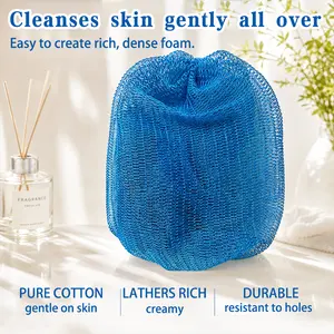 Soft Exfoliating Bath Sponge | Ultra Rich Lather Shower Loofah | Gentle Skin-Friendly Body Scrubber