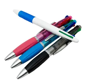 EMI 4 Color Ballpoint Chart Pen Set for Nurses, Blue, Black, Red, Green Ink, Comfortable Grip, Pocket Clip