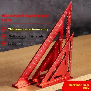 Multifunctional High-Precision Aluminum Woodworking Triangle, Thickened Wear-Resistant Rust-Proof 90-Degree Beveled-Free Triangle