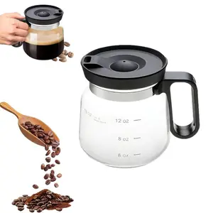 2026 Coffee Mug in Coffee Pot Shape 4” Tall,Compact 16 Oz Glass Carafe Design with Sip Lid ,Fun Gift for Java Lovers,Compact Novelty Joe Mug, Carafe Shaped - Size 4" H x 3.75" W