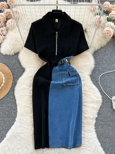 Denim Patchwork Dress