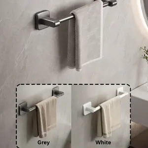 Space-Saving Wall-Mounted Towel Rack, Easy Installation, Rust-Resistant Stainless Steel, Ideal for Bathroom, Kitchen, RV, Dormitory, Bathroom Accessory