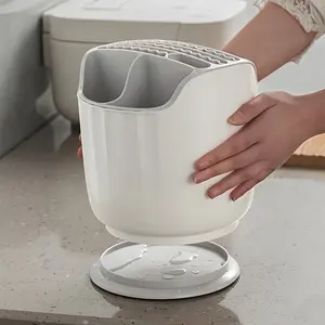 Kitchen rotating knife holder storage rack countertop multifunctional chopstick tube knife holder integrated storage box household kitchen knife holder