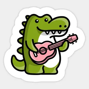 Crocodile Chill Smile Cartoon Art Sticker – Vinyl Waterproof