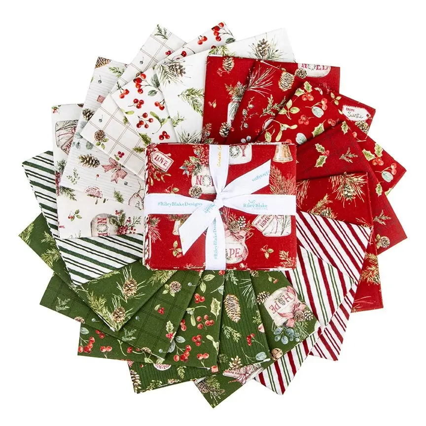 Fabric Riley Blake Holiday Spirit 18pc Fat Quarter Bundle FQ-17460-18